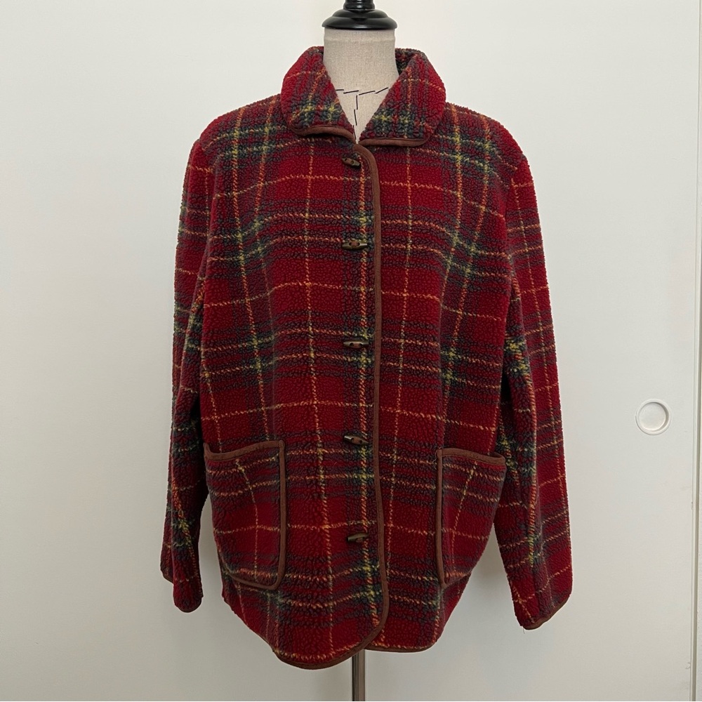 Orvis plaid Sherpa jacket